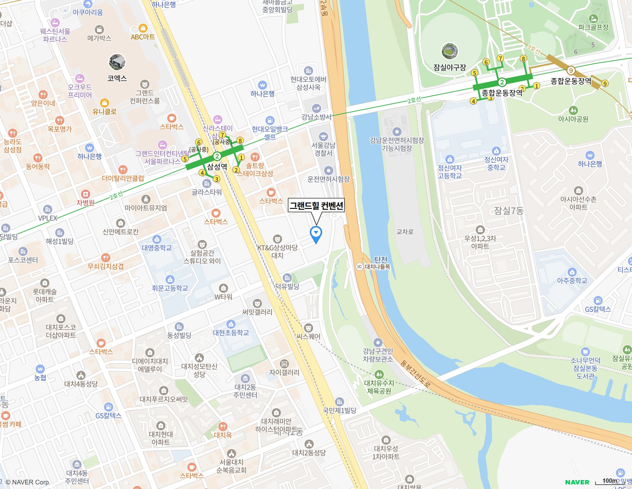 그랜드힐 컨벤션 약도
